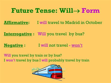 Future Tense with Will .